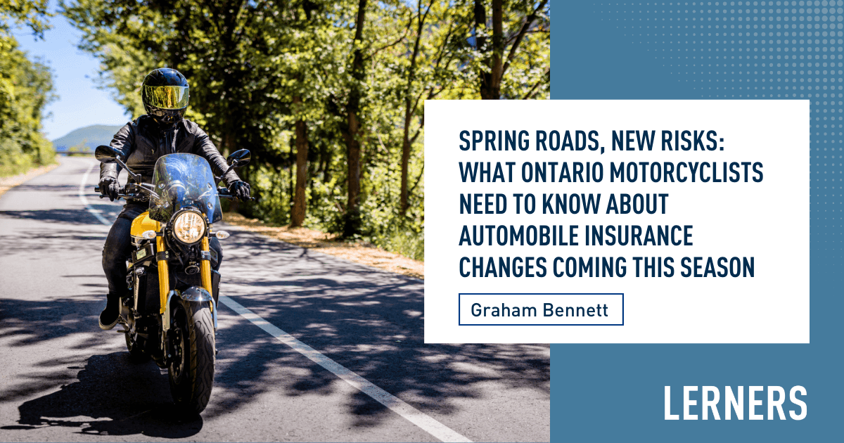 Motorcycle on an open road – Ontario auto insurance changes